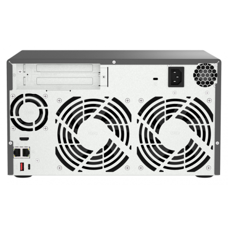 QNAP TVS-H874 - NAS server - 8 bays - SATA 6Gb / s - RAID 0, 1, 5, 6, 10, 50, 60, RAID TP, TM - RAM 64 GB - 2.5 Gigabit Ethernet  /  10 Gigabit Ethernet - iSCSI support - 4