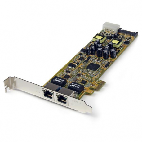 StarTech.com Dual Port PCI Express Gigabit Ethernet Network Card Adapter - 2 Port PCIe NIC 10/100/100 Server Adapter with PoE PSE (ST2000PEXPSE) - Network adapter - PCIe - Gigabit Ethernet x 2 - 0