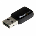StarTech.com USB 2.0 AC600 Mini Dual Band Wireless-AC Network Adapter - 1T1R 802.11ac WiFi Adapter - 2.4GHz / 5GHz USB Wireless (USB433WACDB) - Network adapter - USB 2.0 - 802.11ac - black