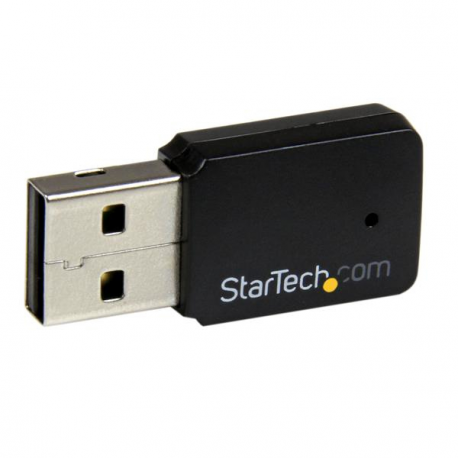 StarTech.com USB 2.0 AC600 Mini Dual Band Wireless-AC Network Adapter - 1T1R 802.11ac WiFi Adapter - 2.4GHz / 5GHz USB Wireless (USB433WACDB) - Network adapter - USB 2.0 - 802.11ac - black - 1