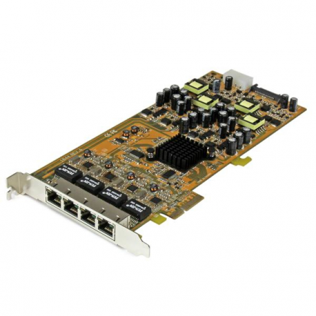StarTech.com 4 Port Gigabit PoE (Power over Ethernet) Card - PCIe Network Card - PoE / PoE+ Up to 25W Per Port - PCIe NIC - Gigabit Ethernet Card (ST4000PEXPSE) - Network adapter - PCIe x4 - Gigabit Ethernet x 4 - 0