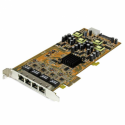 StarTech.com 4 Port Gigabit PoE (Power over Ethernet) Card - PCIe Network Card - PoE / PoE+ Up to 25W Per Port - PCIe NIC - Gigabit Ethernet Card (ST4000PEXPSE) - Network adapter - PCIe x4 - Gigabit Ethernet x 4