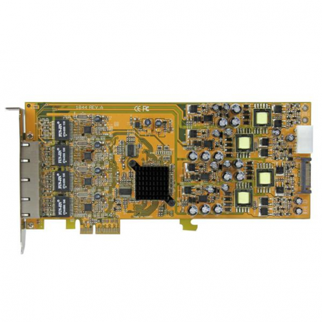 StarTech.com 4 Port Gigabit PoE (Power over Ethernet) Card - PCIe Network Card - PoE / PoE+ Up to 25W Per Port - PCIe NIC - Gigabit Ethernet Card (ST4000PEXPSE) - Network adapter - PCIe x4 - Gigabit Ethernet x 4 - 3