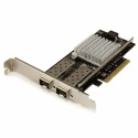 StarTech.com 10G Network Card - 2x 10G Open SFP+ Multimode LC Fiber Connector - Intel 82599 Chip - Gigabit Ethernet Card (PEX20000SFPI) - Network adapter - PCIe 2.0 x8 low profile - 10 GigE - 10GBase-LR, 10GBase-SR, 10GBase-LRM - black - for P / N: BNDTB10GI, BNDTB210GSFP, BNDTB310GNDP, BNDTB410GSFP, BNDTB4M2E1, BNDTBUSB3142