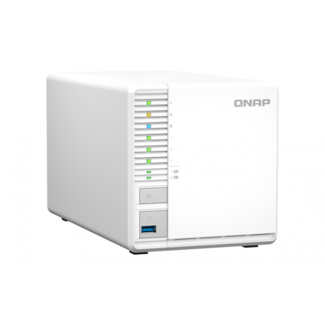 QNAP TS-364 - NAS server - 3 bays - SATA 6Gb / s - RAID 5 - RAM 8 GB - 2.5 Gigabit Ethernet - iSCSI support - 2