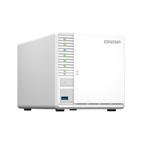 QNAP TS-364 - NAS server - 3 bays - SATA 6Gb / s - RAID 5 - RAM 8 GB - 2.5 Gigabit Ethernet - iSCSI support - 3