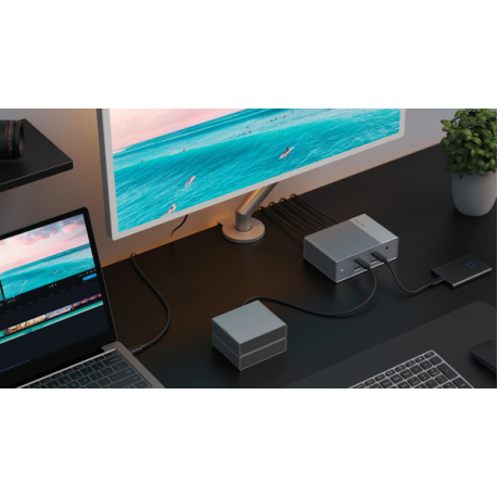 HyperDrive GEN2 - Docking station - USB-C - 2 x HDMI, 2 x DP - GigE - Europe - 4