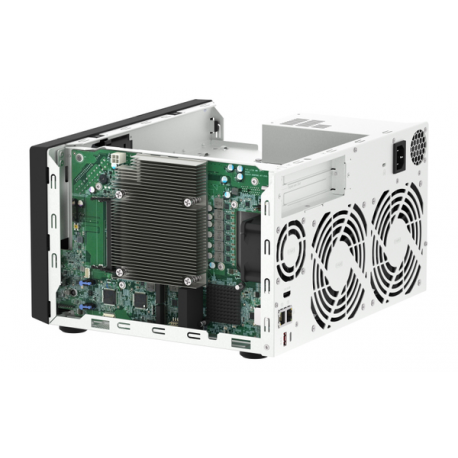 QNAP TVS-H874 - NAS server - 8 bays - SATA 6Gb/s - RAID 0, 1, 5, 6, 10, 50, JBOD, 60, RAID TP - RAM 32 GB - Gigabit Ethernet / 2.5 Gigabit Ethernet - iSCSI support - 6