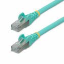 StarTech.com 10m CAT6a Ethernet Cable - Aqua - Low Smoke Zero Halogen (LSZH) - 10GbE 500MHz 100W PoE++ Snagless RJ-45 w / Strain Reliefs S / FTP Network Patch Cord - Patch cable - RJ-45 (M) to RJ-45 (M) - 10 m - S / FTP - CAT 6a - IEEE 802.3bt - halogen-free, molded, snagless, stranded - aqua
