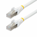 StarTech.com 2m CAT6a Ethernet Cable - White - Low Smoke Zero Halogen (LSZH) - 10GbE 500MHz 100W PoE++ Snagless RJ-45 w / Strain Reliefs S / FTP Network Patch Cord - Patch cable - RJ-45 (M) to RJ-45 (M) - 2 m - S / FTP - CAT 6a - IEEE 802.3bt - halogen-free, molded, snagless, stranded - white