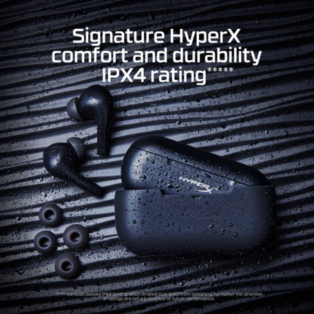 HyperX Cloud MIX Buds - True wireless earphones with mic - in-ear - Bluetooth - black - for Victus by HP Laptop 15, 16; EliteDesk 800 G6; Laptop 17; Pavilion x360 Laptop - 8