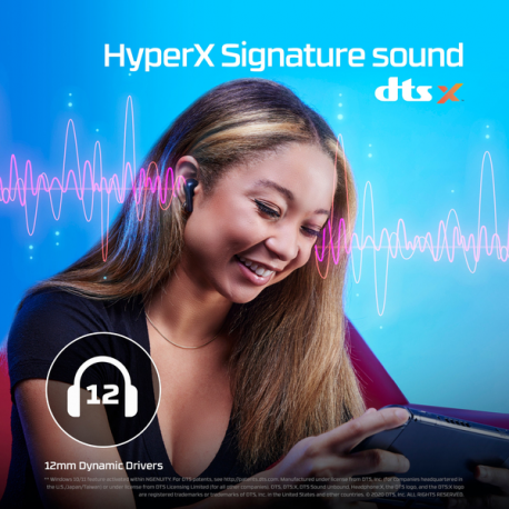 HyperX Cloud MIX Buds - True wireless earphones with mic - in-ear - Bluetooth - black - for Victus by HP Laptop 15, 16; EliteDesk 800 G6; Laptop 17; Pavilion x360 Laptop - 9