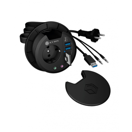 ICY BOX IB-HUB1430-CR - Hub - in-desk - 2 x SuperSpeed USB 3.0 + 1 x USB-C - 0