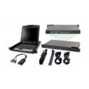APC 2x1x16 IP KVM with APC 17" Rack LCD - KVM console with KVM switch - 16 ports - PS / 2, USB - 17" - rack-mountable - 1280 x 1024 @ 75 Hz - VGA - black - 1U - with 8 USB VM KVM Server Modules - for P / N: AR3103SP, AR3106SP, SRT1000RMXLI, SRT1000RMXLI-NC, SRT10RMXLIX806, SRT5KRMXLW-TW