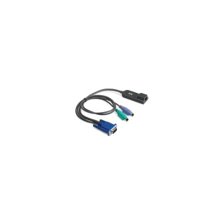 HPE PS / 2 Interface adapter - KVM extender - for HP TFT7600 G2; IP console switch 1x1x16; ProLiant DL380 G6; Rack; Server Console Switch - 0