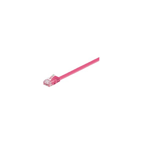 MicroConnect - Network cable - RJ-45 (M) to RJ-45 (M) - 5 m - 6 mm - UTP - CAT 6 - halogen-free, round, stranded - pink - 1