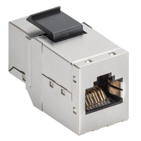MicroConnect - Network coupler - RJ-45 (F) to RJ-45 (F) - STP - CAT 6a - keystone jack - silver - 0