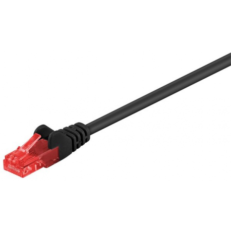 MicroConnect - Network cable - RJ-45 (M) to RJ-45 (M) - 25 cm - 6 mm - UTP - CAT 6 - round, snagless, stranded - black - 0