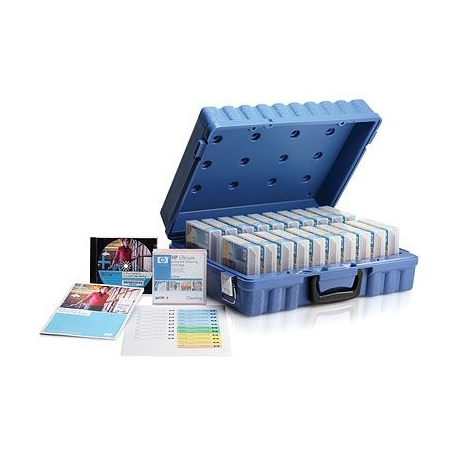 HPE Ultrium Storage Media Kit - 20 x LTO Ultrium 3 - 400 GB / 800 GB + 1 x cleaning tape - - for 1 / 8 G2 Tape Autoloader; ProLiant DL360p Gen8; StorageWorks SAS Rack-Mount Kit - 0