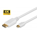 MicroConnect - DisplayPort cable - Mini DisplayPort (M) to DisplayPort (M) - 2 m - white