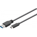 MicroConnect - USB cable - USB Type A (M) to USB-C (M) - USB 3.1 - 50 cm - molded - black
