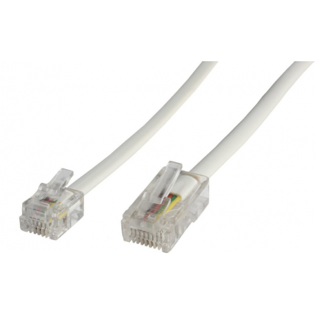 MicroConnect - Network cable - RJ-11 (M) to RJ-45 (M) - 6 m - round - white - 0