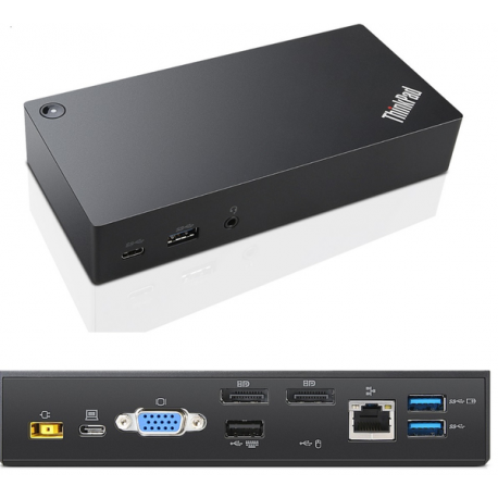 Lenovo ThinkPad USB-C Dock - Docking station - USB-C - VGA, 2 x DP - GigE - FRU - 0