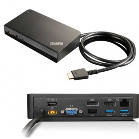 Lenovo ThinkPad OneLink+ Dock - Port replicator - VGA, 2 x DP - 0