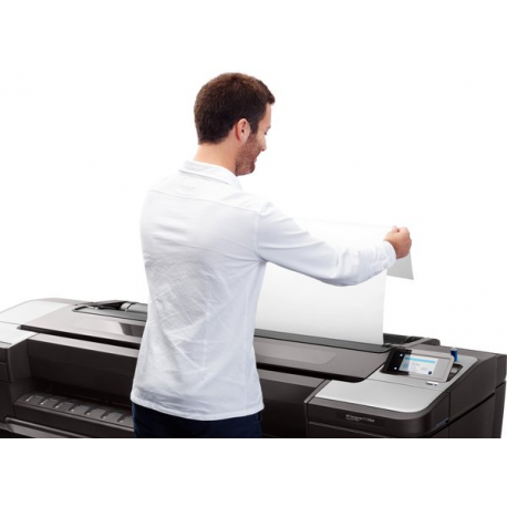 HP DesignJet T1700dr PostScript - 44" large-format printer - colour - ink-jet - 1118 x 1676 mm - 2400 x 1200 dpi - up to 0.55 min / page - capacity: 2 rolls - Gigabit LAN, USB host - cutter - 1