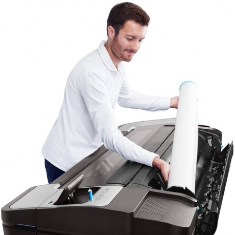 HP DesignJet T1700dr PostScript - 44" large-format printer - colour - ink-jet - 1118 x 1676 mm - 2400 x 1200 dpi - up to 0.55 min / page - capacity: 2 rolls - Gigabit LAN, USB host - cutter - 29