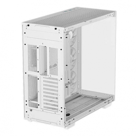 DeepCool CH780 - Tower - extended ATX - windowed side panel (tempered glass) - no power supply (ATX  /  PS / 2) - white - USB / Audio - 2