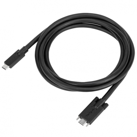 Targus - USB cable - 24 pin USB-C (M) to 24 pin USB-C (M) screwable - 1.8 m - black - for P / N: DOCK191USZ, DOCK430EUZ, DOCK430USZ - 2
