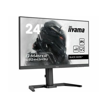 iiyama G-MASTER Black Hawk GB2445HSU-B1 - LED monitor - 24" - 1920 x 1080 Full HD (1080p) @ 100 Hz - IPS - 250 cd / m² - 1300:1 - 1 ms - HDMI, DisplayPort - speakers - matte black - 0