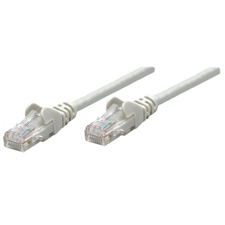Intellinet Network Patch Cable, Cat6A, 0.25m, Grey, Copper, S / FTP, LSOH  /  LSZH, PVC, RJ45, Gold Plated Contacts, Snagless, Booted, Lifetime Warranty, Polybag - Patch cable - RJ-45 (M) to RJ-45 (M) - 25 cm - SFTP - CAT 6a - snagless - grey - 0