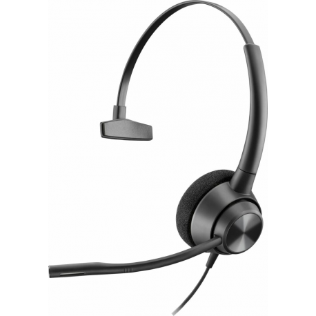 Poly EncorePro 310 - EncorePro 300 series - headset - on-ear - wired - Quick Disconnect - black - Certified for Skype for Business - 0