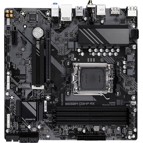 Gigabyte B650M D3HP AX - 1.0 - motherboard - micro ATX - Socket AM5 - AMD B650 Chipset - USB 3.2 Gen 1, USB-C 3.2 Gen 1 - 2.5 Gigabit LAN, Bluetooth, Wi-Fi - onboard graphics (CPU required) - HD Audio (8-channel) - 1