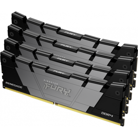 Kingston FURY Renegade - DDR4 - kit - 64 GB: 4 x 16 GB - DIMM 288-pin - 3600 MHz / PC4-28800 - CL16 - 1.35 V - unbuffered - non-ECC - black - 0