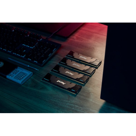 Kingston FURY Renegade - DDR4 - kit - 64 GB: 4 x 16 GB - DIMM 288-pin - 3600 MHz / PC4-28800 - CL16 - 1.35 V - unbuffered - non-ECC - black - 13