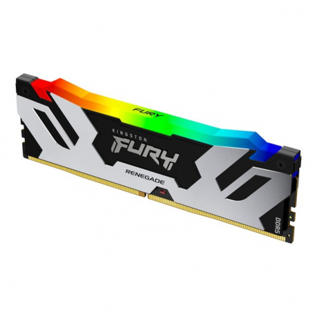 Kingston FURY Renegade RGB - DDR5 - module - 48 GB - DIMM 288-pin - 6400 MHz / PC5-51200 - CL32 - 1.4 V - unbuffered - on-die ECC - black & silver - 9