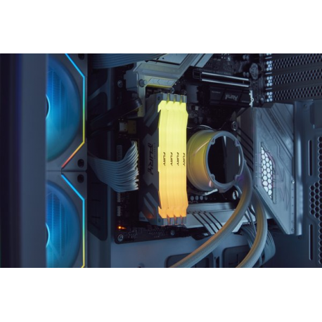 Kingston FURY Renegade RGB - DDR5 - module - 48 GB - DIMM 288-pin - 6400 MHz / PC5-51200 - CL32 - 1.4 V - unbuffered - on-die ECC - black & silver - 12