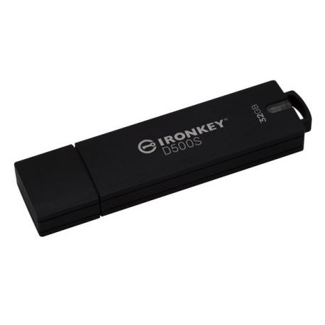 Kingston IronKey D500S - USB flash drive - encrypted - 32 GB - USB 3.2 Gen 1 - TAA Compliant - 7