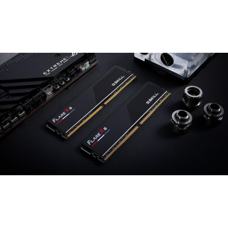 G.Skill Flare X5 - DDR5 - kit - 48 GB: 2 x 24 GB - DIMM 288-pin low profile - 6000 MHz  /  PC5-48000 - CL40 - 1.35 V - unbuffered - on-die ECC - matte black - 4