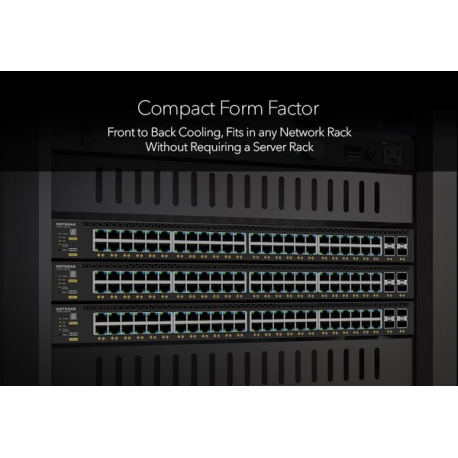 NETGEAR AV Line M4350-24X4V - Switch - L3 - Managed - 24 x 100 / 1000 / 2.5G / 5G / 10GBase-T (PoE+) + 4 x 1 / 10 / 25 Gigabit SFP28 - front to back airflow - rack-mountable - PoE+ (576 W) - 5