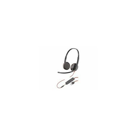 Poly Blackwire C3225 - Blackwire 3200 Series - headset - on-ear - wired - active noise cancelling - 3.5 mm jack - black - Skype Certified, Avaya Certified, Cisco Jabber Certified - 1