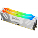 Kingston FURY Renegade RGB - DDR5 - kit - 64 GB: 2 x 32 GB - DIMM 288-pin - 6400 MHz  /  PC5-51200 - CL32 - 1.1 V - unbuffered - on-die ECC - white, silver