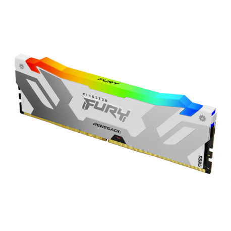 Kingston FURY Renegade RGB - DDR5 - kit - 64 GB: 2 x 32 GB - DIMM 288-pin - 6400 MHz / PC5-51200 - CL32 - 1.1 V - unbuffered - on-die ECC - white, silver - 5