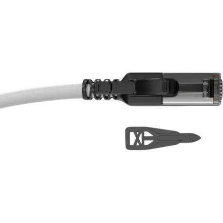 Lindy - Patch cable - RJ-45 (M) to RJ-45 (M) - 2 m - 6 mm - S / FTP, PiMF - CAT 6a - halogen-free, snagless - grey - 4
