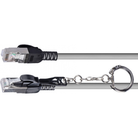 Lindy - Patch cable - RJ-45 (M) to RJ-45 (M) - 3 m - 6 mm - S / FTP, PiMF - CAT 6a - halogen-free, snagless - grey - 0