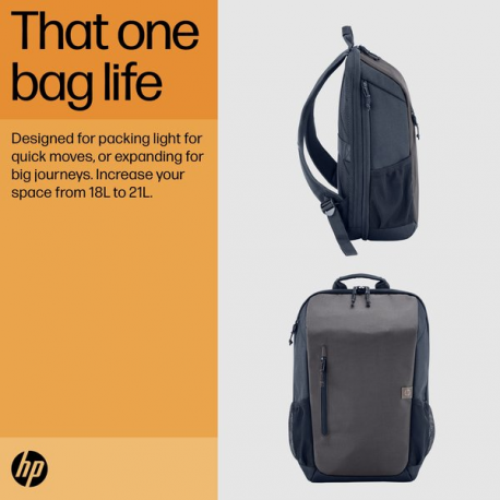 HP Travel - Notebook carrying backpack - up to 15.6" - iron grey - for Victus by HP Laptop 15; Pavilion x360 Laptop - 8