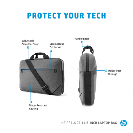 HP Prelude - Notebook carrying case - 13.3" - 15.6" - for HP 15; ENVY x360; Pavilion Gaming 15; Pro x360; ProBook 45X G9; ZBook Power G9 - 4